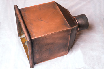 old copper roof funnel 