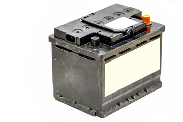The image of isolated car battery