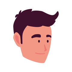 Isolated man head vector design