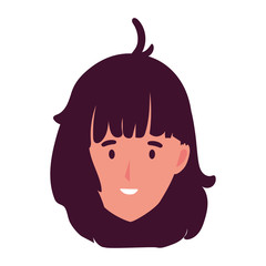 Isolated woman head vector design