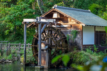 Old wooden mill in japanese style in Tokyo. © Stramyk Igor