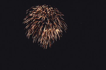 Abstract colored firework background with free space for text