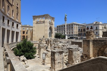 Fototapeta na wymiar Lecce Roman ruins