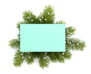 Fototapeta na wymiar Christmas decoration with greeting card .