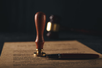 Last Will and Testament Document Ready to Sign. Last Will Document and Fountain Pen Closeup Photo.