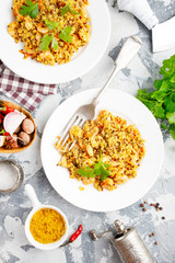 bulgur with seafood