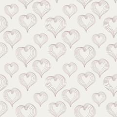 Abstract Hearts on a light background