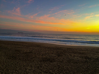 sunset on the beach