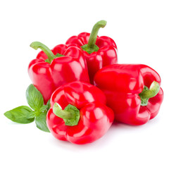 one sweet bell pepper isolated on white background cutout