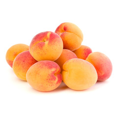 Fototapeta na wymiar A bunch of apricot fruit isolated on white background cutout