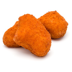 Crispy Chicken nuggets isolated on white background