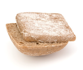 sliced Ciabatta bread isolated on white background cut out