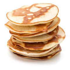 Pancakes  stack on white background