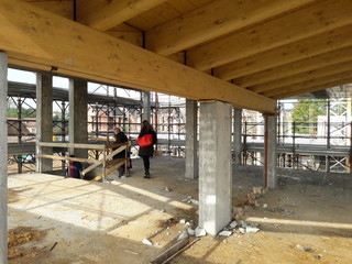 Lavori in corso nel cantiere edile - business