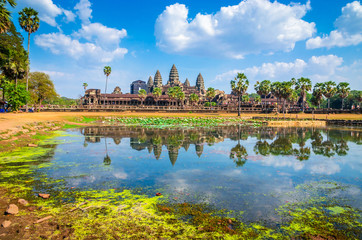 Ancient temple complex Angkor Wat, Siem Reap, Cambodia.