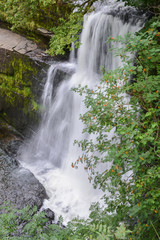 Fototapeta na wymiar Idyllic landscape of a waterfall in Wales, United Kingdom