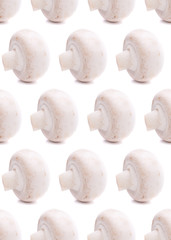 Champignon mushroom. Seamless food pattern.