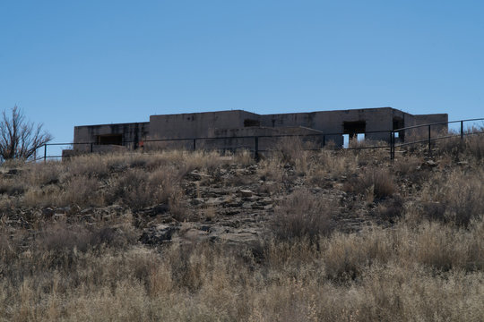 Elephant Butte Lake Townsite Hospital Ruins, New Mexico.