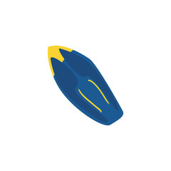 surfboard color blue on white background