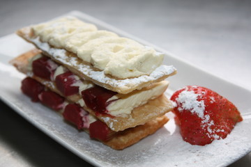 Strawberry rhubarb dessert