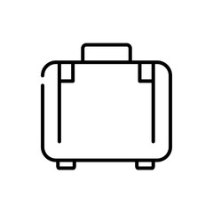 suitcase luggage tourism travel thick line