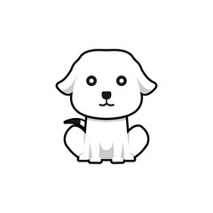 little cute dog vector design