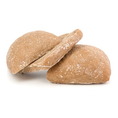 sliced Ciabatta bread isolated on white background cut out