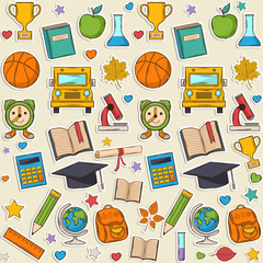 Sticker school pattern