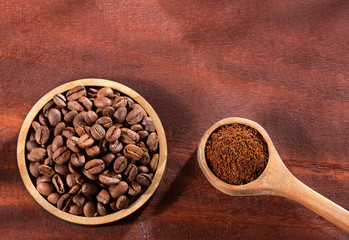 Coffee blends, ground and roasted coffee beans - Coffea