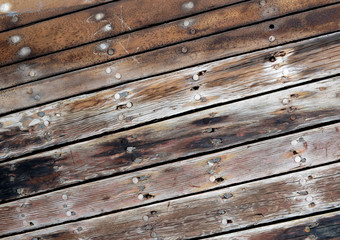 Siding or hull of a old wooden ship