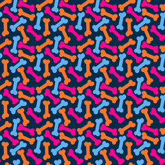 Seamless pattern with Dog Bone