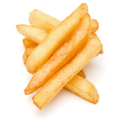 French Fried Potatoes isolated on white background
