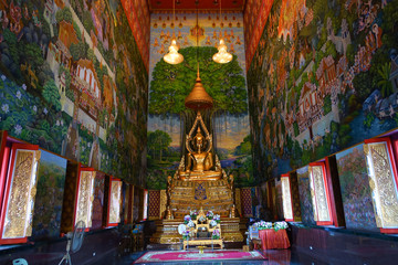 Buddha statue in temple, Thailand 