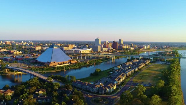 Memphis Tennessee Downtown Skyline Aerial