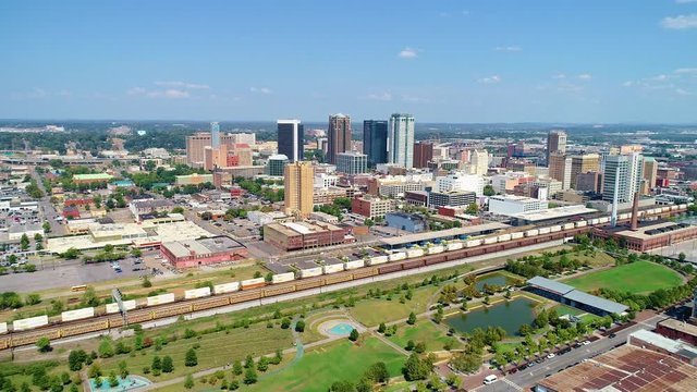 Birmingham, Alabama, USA Skyline Drone Aerial