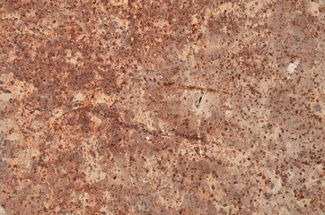 Cement on rusty metal for background