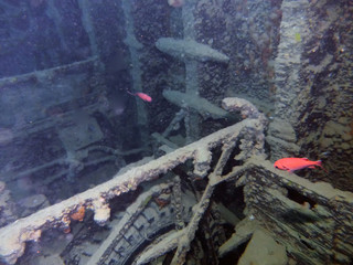 The wreck of the SS Thistlegorm in the Red Sea, Egypt