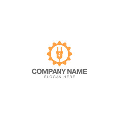 Solar energy logo or icon vector design template