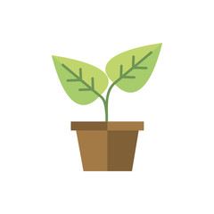 potted plant green energy icon