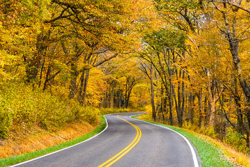 Autumn on Skyline Drive in the Shenandoah National Park, Virginia.