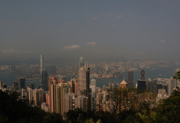 Fototapeta premium A view from Victoria peak in Hong Kong