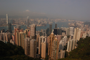 A view from Victoria peak in Hong Kong