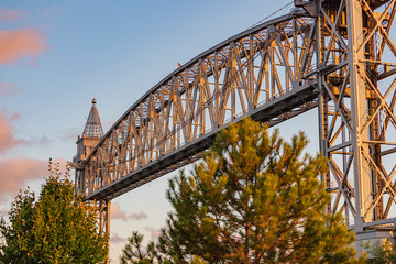 Naklejka premium bridge over river
