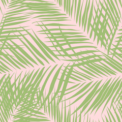 Beautifull tropical leaves branch  seamless pattern design