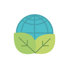 world leaves nature green energy icon