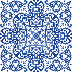 Antique azulejo tiles patchwork.