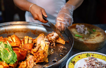 Picture of Braised Pork Leg for Put in Rice pork leg, Thai food