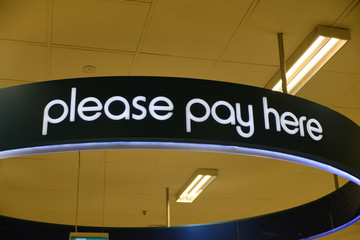 please pay here