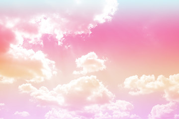 Cloud and sky with a pastel colored. Nature abstract background