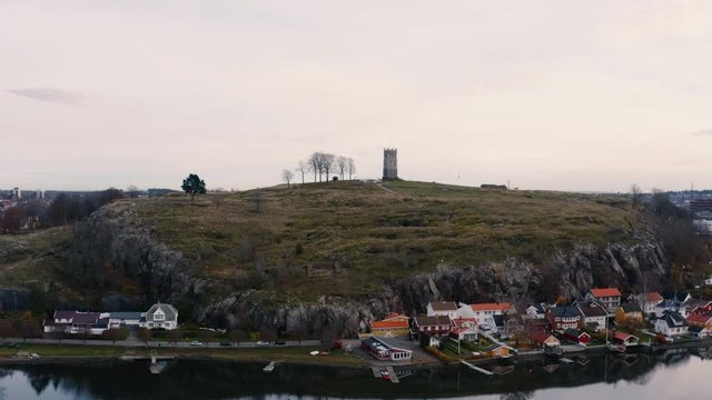 The Slottsfjell view point in South Norway